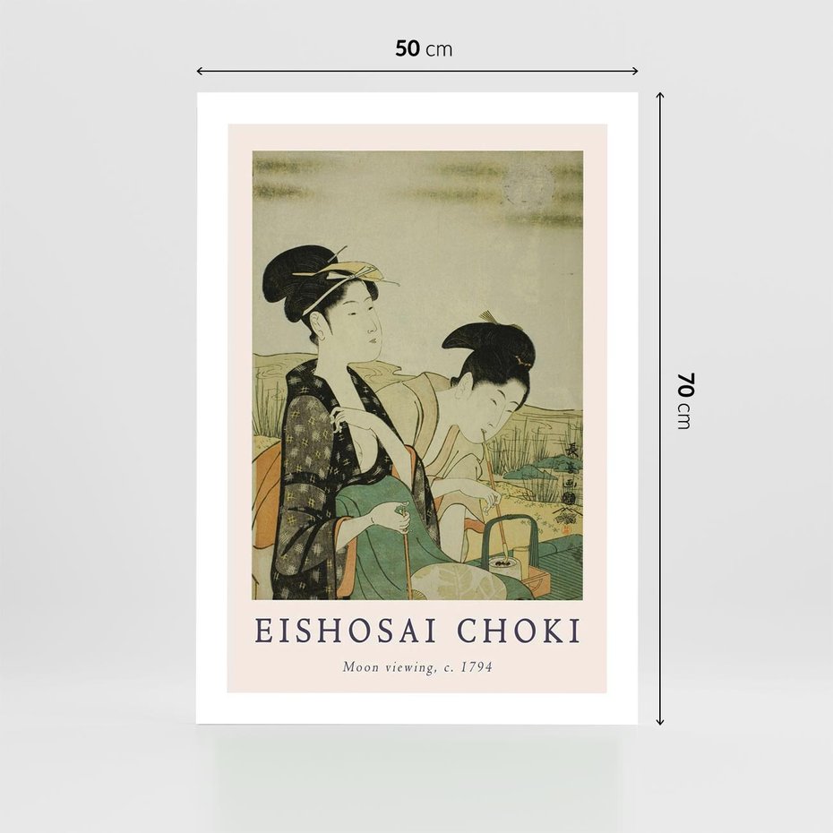 Plakat bez ramy 50x70 - Rycina Eishosai Choki - staraa chińska rycina, eishosai choki