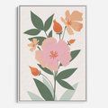 Obraz w ramie 50x70 - Kwiatowe Nastroje - kwiat, sztuka nowoczesna - rama biała