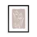 Plakat w ramie 30x40 - Pastelowe Nastroje - nowoczesny subtelny plakat, beżowy - rama czarna