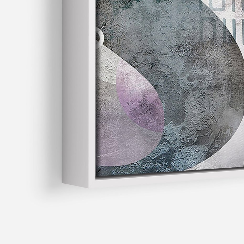 Obraz w ramie 50x70 - Nocne opowieści w barwach - typografia, abstrakcja - rama biała