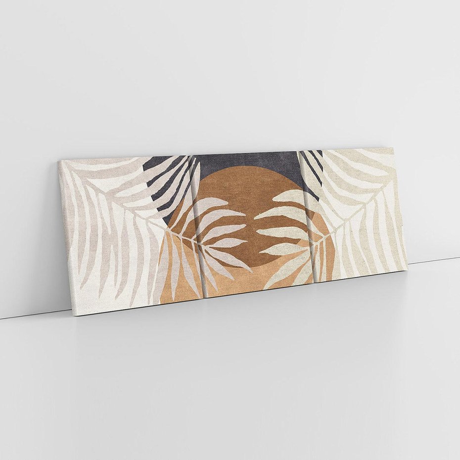 Obraz na płótnie 150x50 - Kompozycje ukrytych myśli - symetria, dwa koła po środku