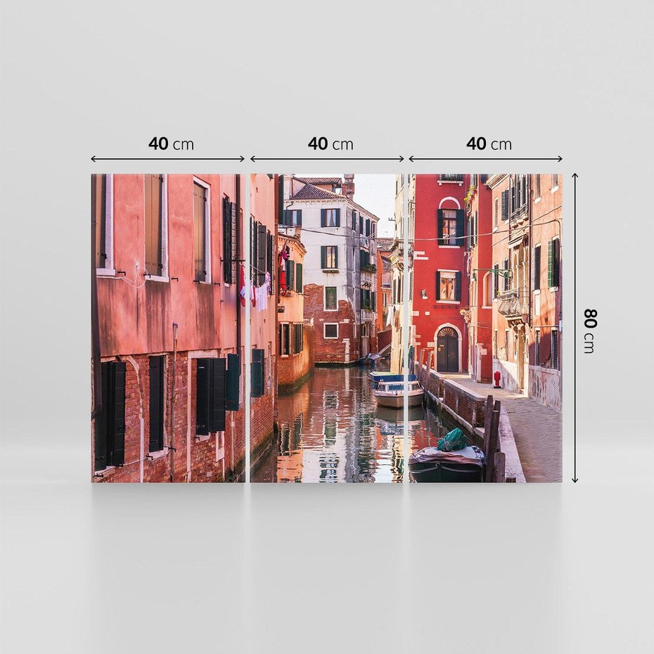 Obraz na płótnie 120x80 - Przejażdżka gondolą przez Wenecję - Wenecja, kanały