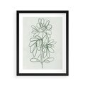 Plakat w ramie 40x50 - Spokojne Poddanie Naturze - zielony plakat, roślinne inspiracje - rama czarna