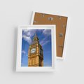 Plakat w ramie 40x50 - Czasowy Symbol - zegar, Big Ben - rama biała
