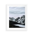 Plakat w ramie 40x50 - Malowniczy Krajobraz ze Śniegiem - góry, śnieg - rama biała