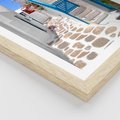 Plakat w ramie 50x70 - Santorini: urok Grecji - Santorini, Grecja - rama drewno