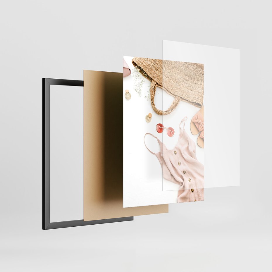 Zestaw obrazy w ramie 50x70 galeria - Moda, fashion, wakacje - rama czarna