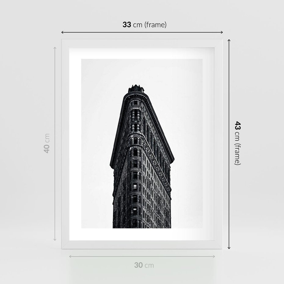 Plakat w ramie 30x40 - Majestatyczna Architektura - architektura, majestatyczny budynek - rama biała