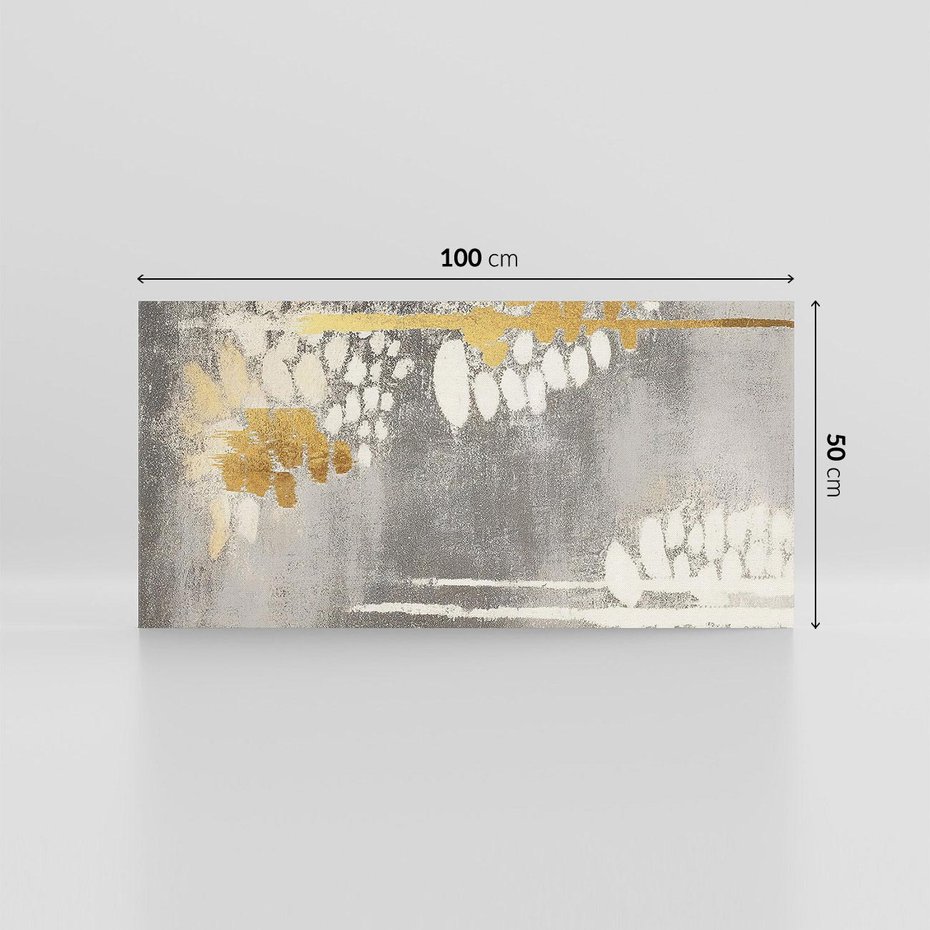 Obraz na płótnie 100x50 - Malowane impresje zmysłów - abstrakcyjne plamy, linie