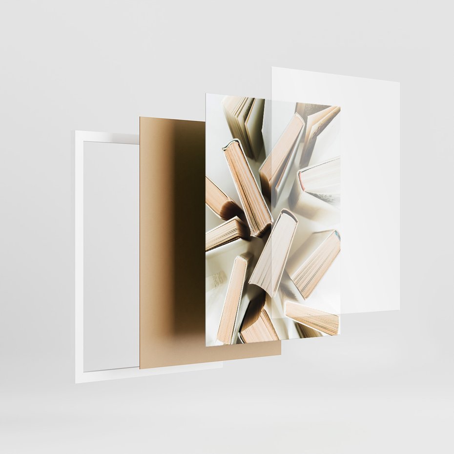 Zestaw obrazy w ramie 30x40 galeria - Prostota, minimalizm, typografia - rama biała