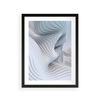 Plakat w ramie 50x70 - Abstrakcyjne Przestrzenie - geometria, 3D - rama czarna