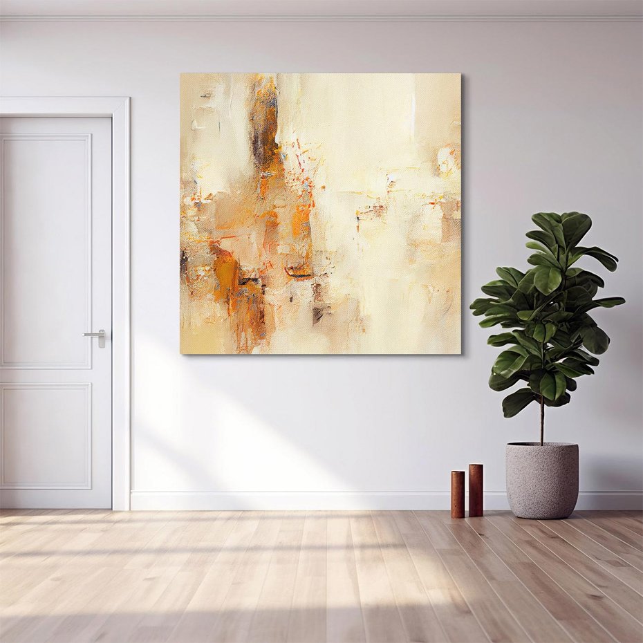 Obraz na płótnie 60x60 - Odbicie utraconych barw - abstrakcja, tekstury farb