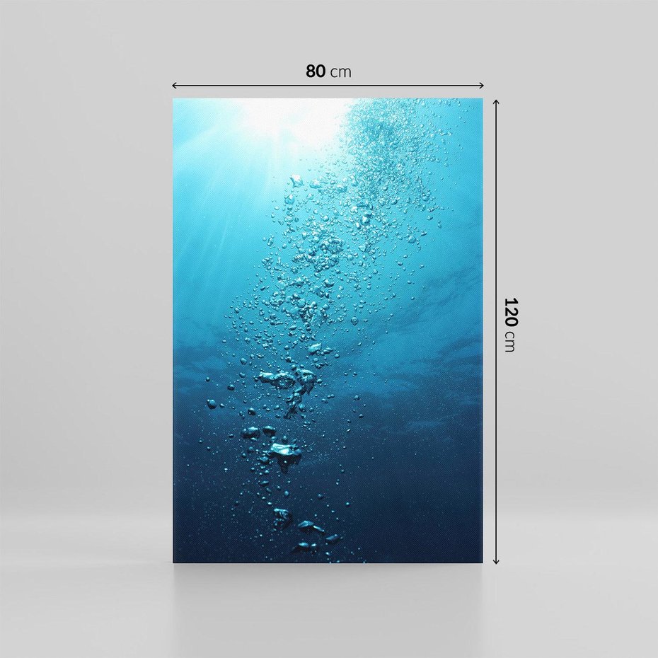Obraz na płótnie 80x120 - Gra Bąbelków - woda, bąbelki