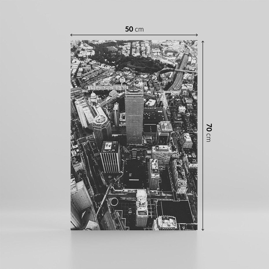Obraz na płótnie 50x70 - Kontrastujące miasto - miasto, biało