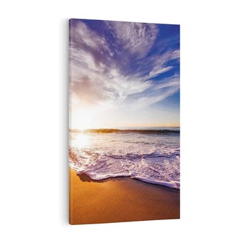 Obraz na płótnie 50x70 - Fale nad morzem - morze, plaża