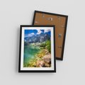 Plakat w ramie 30x40 - Mistyczne Połączenie - jezioro, góry - rama czarna