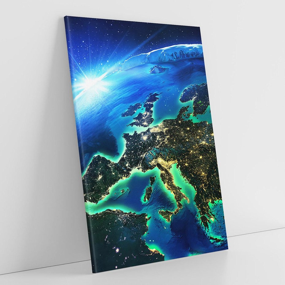 Obraz na płótnie 70x100 - Kosmiczna podróż: piękno Ziemi - kosmos, ziemia