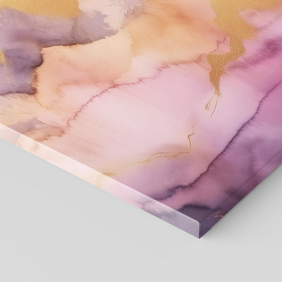 Obraz na płótnie 70x100 - Pastelowe Wzgórza - pastelowe, różowe góry