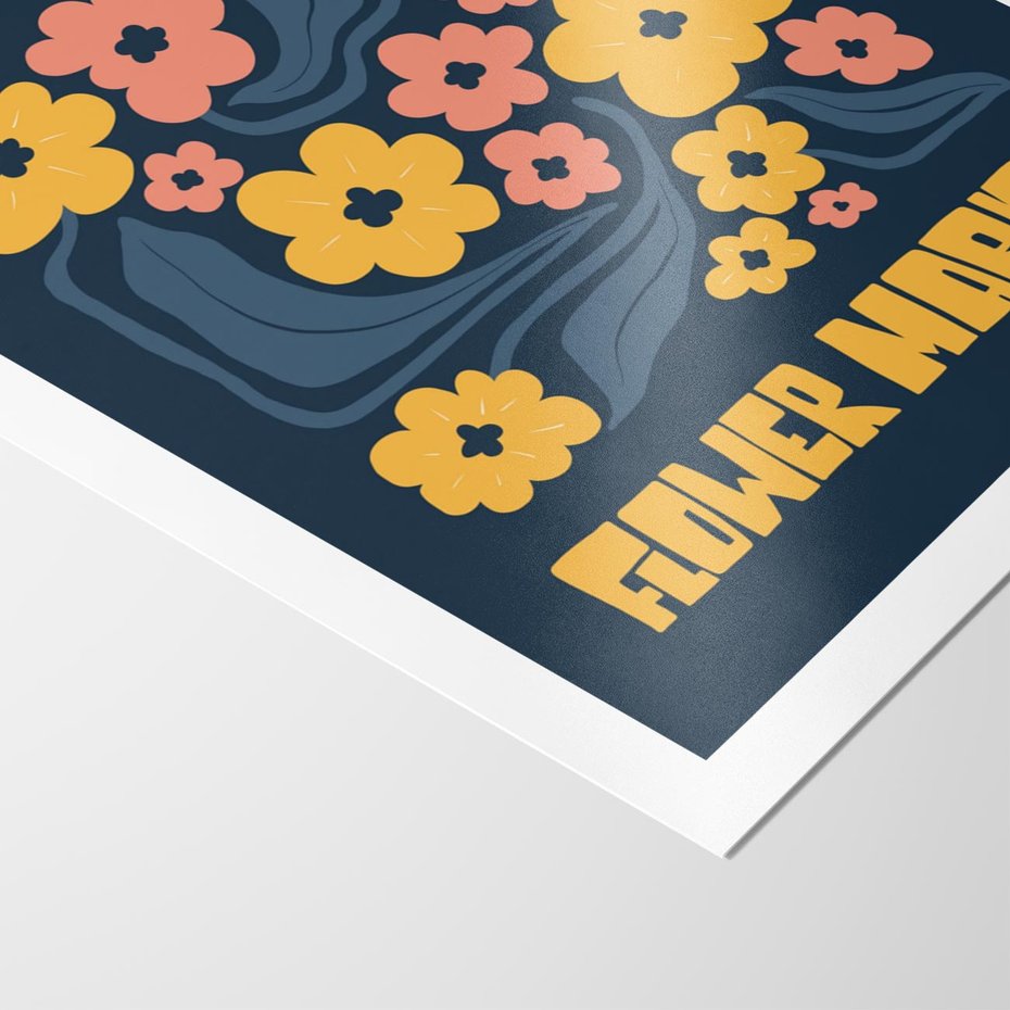 Plakat bez ramy 21x30 - Impulsy Rozkwitu - plakat, granatowe tło