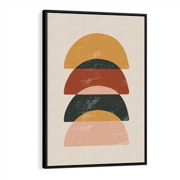 Obraz w ramie 50x70 - Energetyczne Wzory - nowoczesny plakat, abstrakcyjne kształty - rama czarna