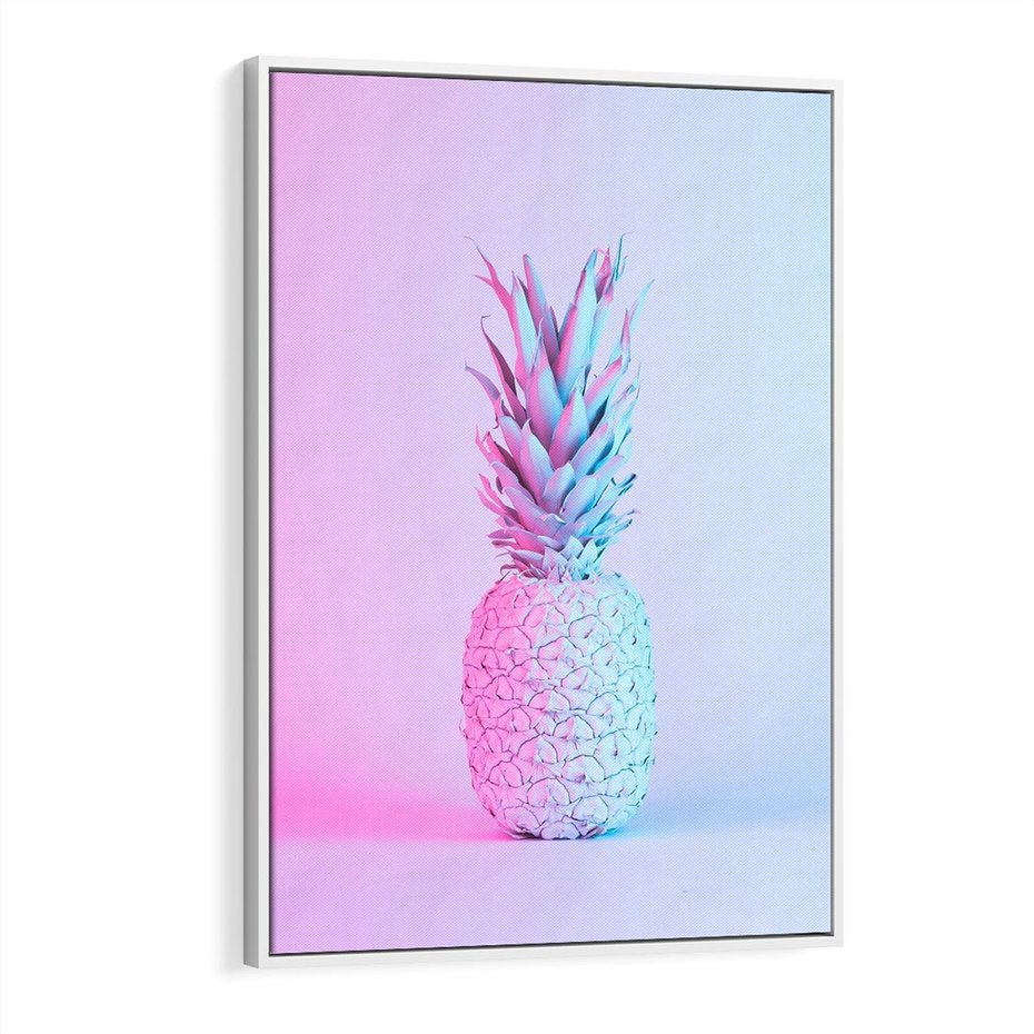 Obraz w ramie 50x70 - Ananas Abstrakcja - ananas, abstrakcja - rama biała