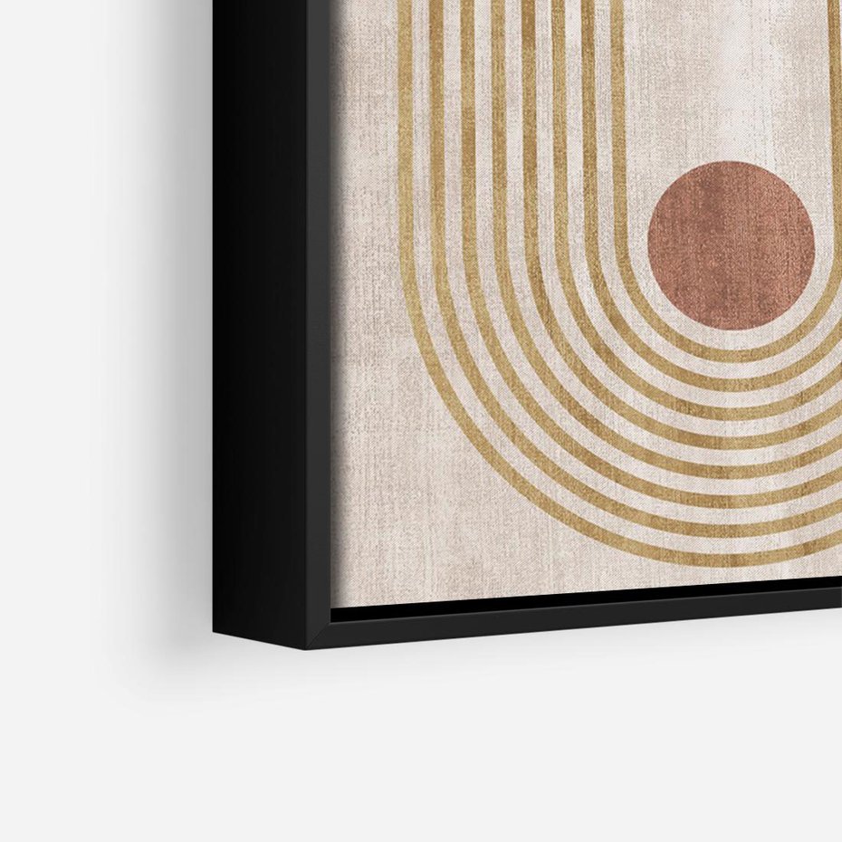 Obraz w ramie 70x50 - Melodia ukrytych snów - retro grafika, styl mid-century - rama czarna