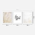 Zestaw obrazy w ramie 30x40 galeria - Wolność, minimalizm, typografia - rama biała