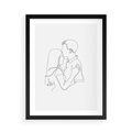 Plakat w ramie 50x70 - Bezgraniczne Przenikanie - para zakochanych, kobieta i mężczyzna - rama czarna