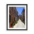 Plakat w ramie 40x50 - Urok uliczki: perspektywa miasta - uliczka, perspektywa - rama czarna