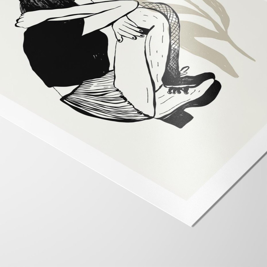 Plakat bez ramy 21x30 - Kobiecy Plakat - prosta grafika, kobieta