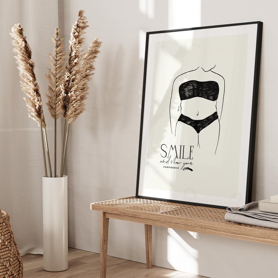 Plakat bez ramy 21x30 - Opowieść Splątanych Energii - siła kobiecości, rysunek