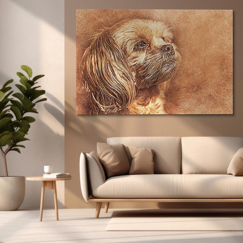 Obraz na płótnie 100x70 - Sztuka abstrakcyjna: Pies - pies, sztuka