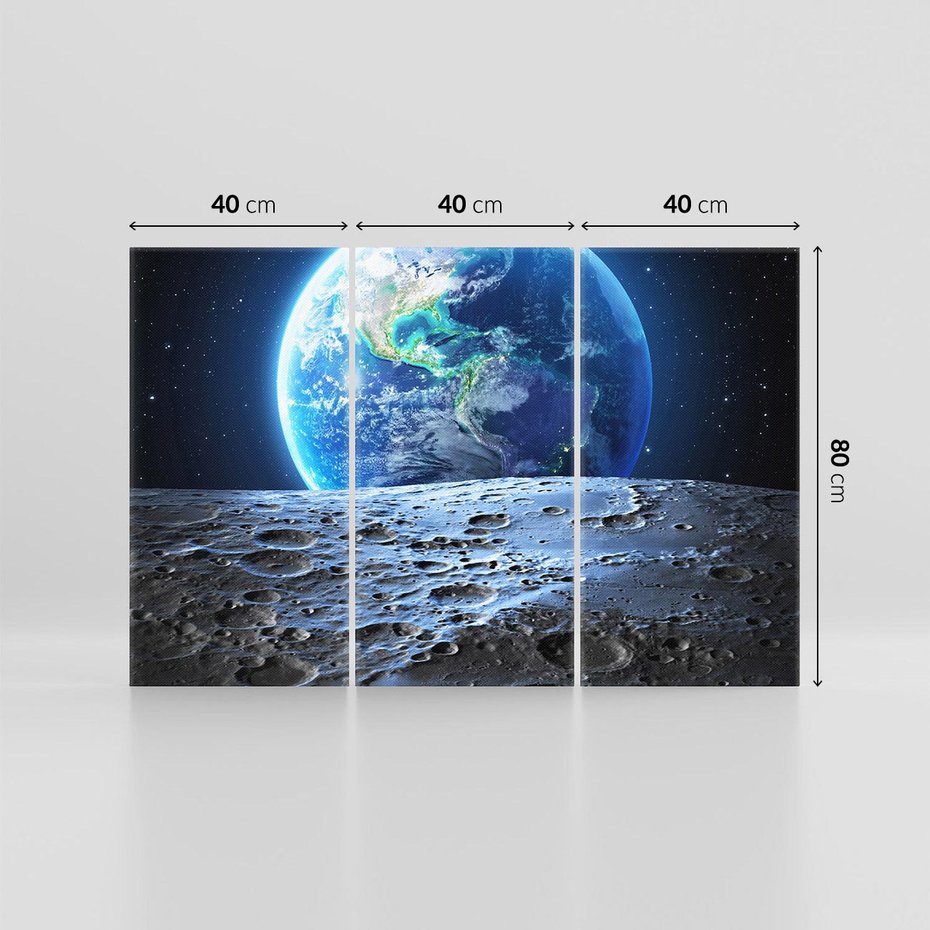 Obraz na płótnie 120x80 - Mistrzowskie spojrzenie na Ziemię - ziemia, kosmos