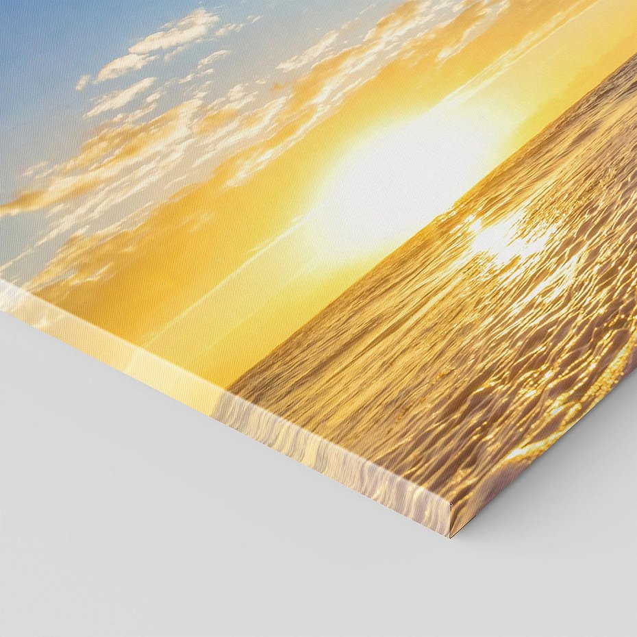 Obraz na płótnie 90x30 - Magia Tropików - zachód słońca,