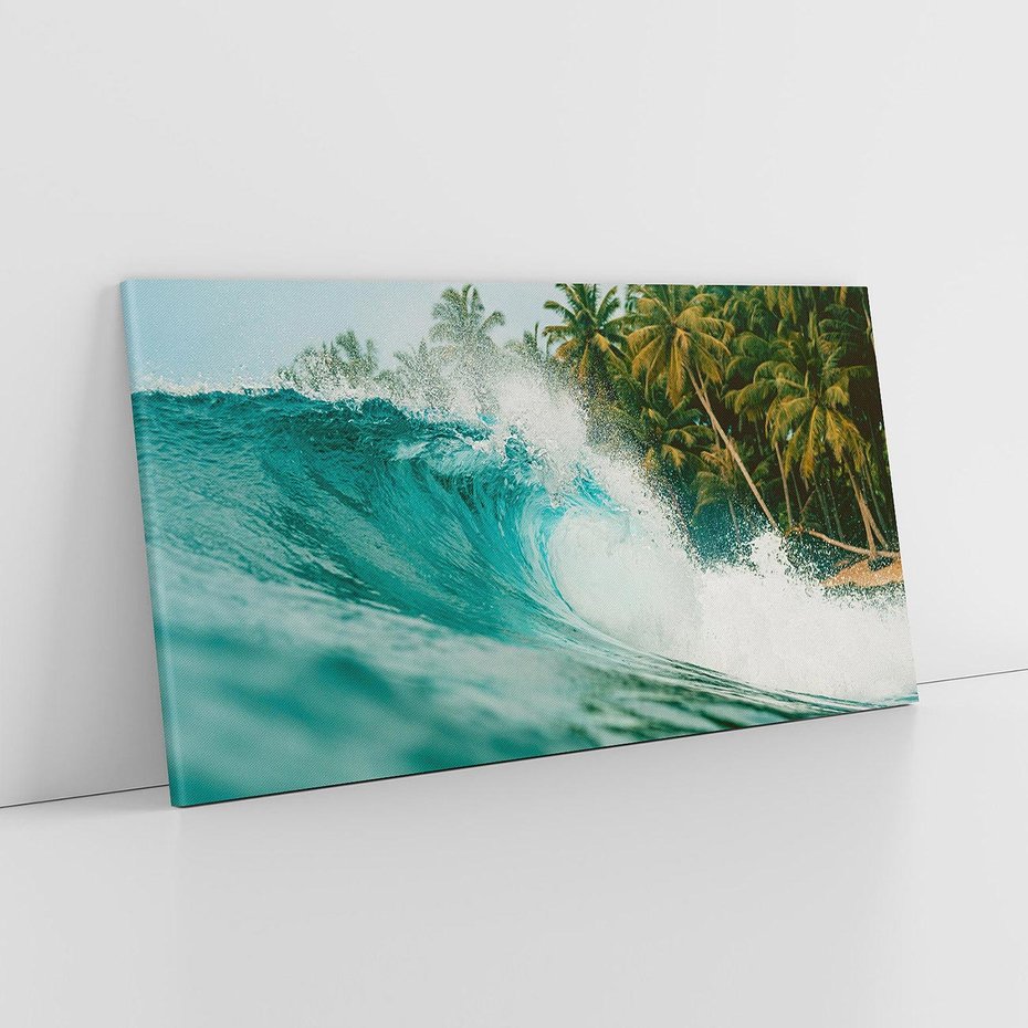 Obraz na płótnie 140x70 - Rajskie Wybrzeże - fotografia, duża fala