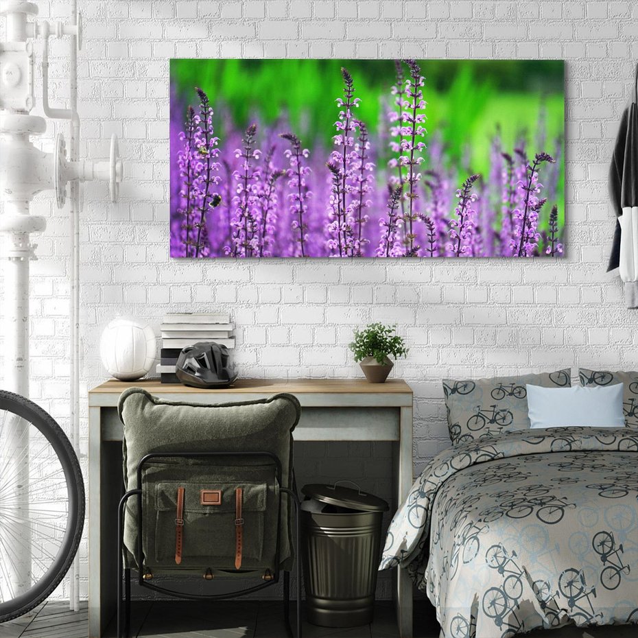 Obraz na płótnie 100x50 - Lawendowy urok - lawenda, kwiaty