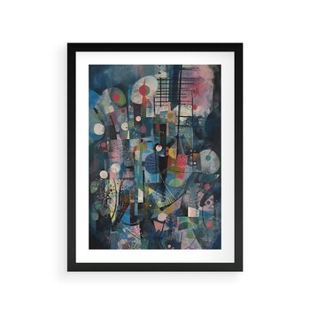 Plakat w ramie 40x50 - Rozbijając Granice Kreatywności - abstrakcyjny obraz, sztuka abstrakcji - rama czarna