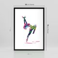 Plakat w ramie 50x70 - Taniec w akwareli - taniec, akwarela - rama czarna