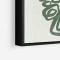 Obraz w ramie 70x100 - Migotliwe Widzenia Zieleni - zielona abstrakcja, zgaszona zieleń - rama czarna
