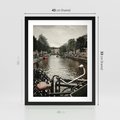 Plakat w ramie 40x50 - Miasto na Wodzie - holenderskie kanały, amsterdam - rama czarna
