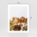 Plakat bez ramy 30x40 - Suche Żółte Liście w Malowniczym Ujęciu - liście, żółte