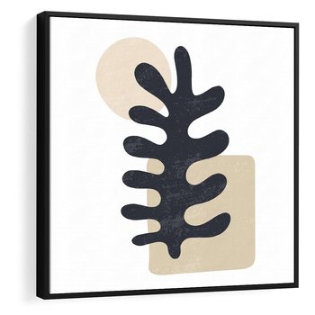 Obraz w ramie 50x50 - Opowieść Przenikających Energii - inspiracja mattise, abstrakcja - rama czarna