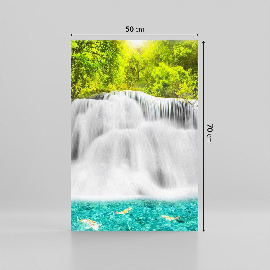 Obraz na płótnie 50x70 - Magiczne wodospady Tajlandii - Tajlandia, wodospad