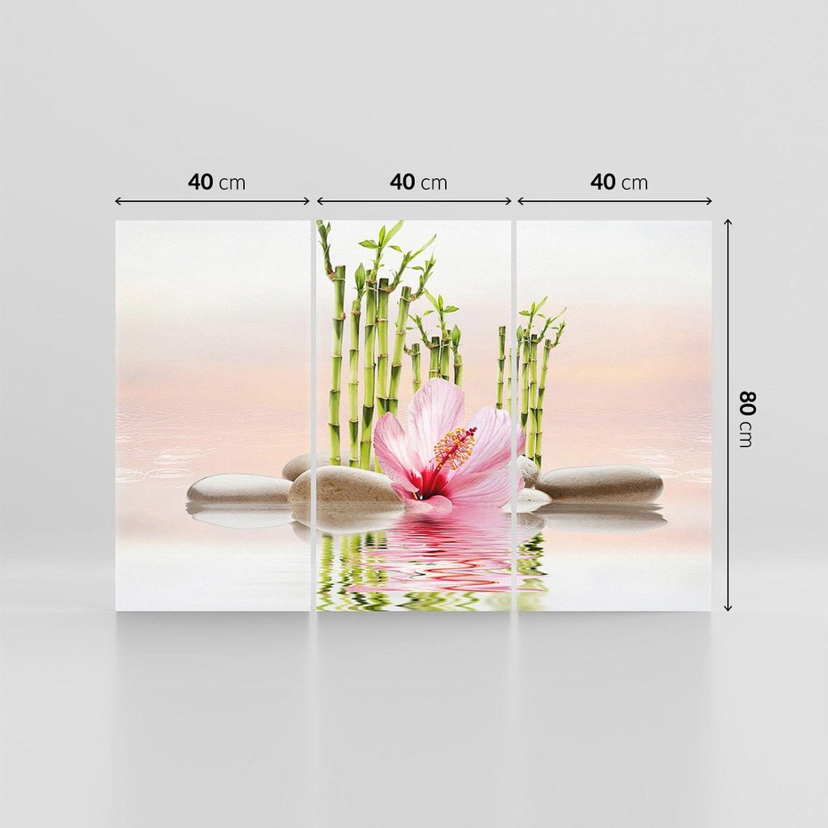 Obraz na płótnie 120x80 - Harmonia i relaks - spa, bambus