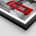 Plakat w ramie 50x70 - Kontrastująca Budka w Londynie - Londyn, budka - rama czarna