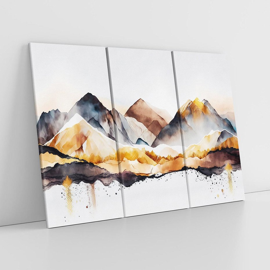 Obraz na płótnie 120x80 - Górska Grafika - góry, krajobraz