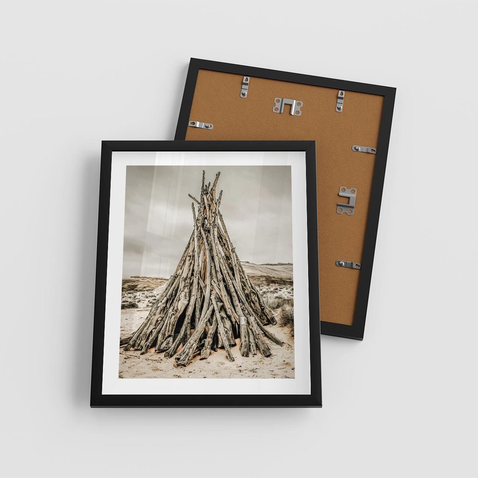 Plakat w ramie 40x50 - Ciepło Przeszłości - retro fotograia, odcienie sepii - rama czarna