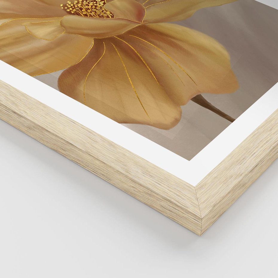 Plakat w ramie 30x40 - Kwiaty malowane olejem - eksplozja kolorów - kwiaty, malowane - rama drewno