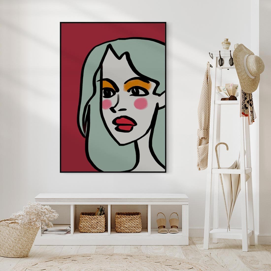 Obraz w ramie 70x100 - Ekspresja Linii - nowoczesny plakat, mocna linie - rama czarna