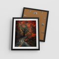Plakat w ramie 40x50 - Jesienne Podróżowanie - fotografia, jesień - rama czarna